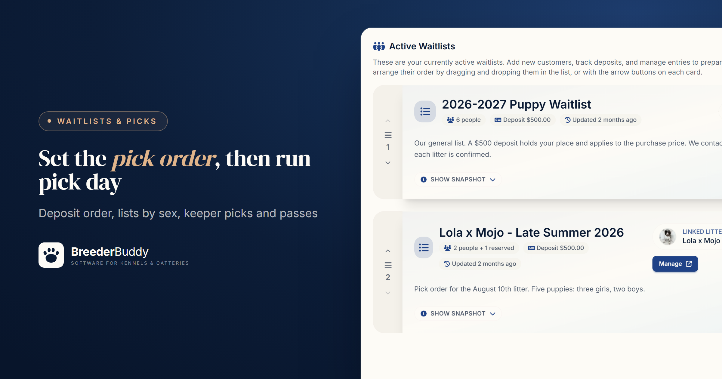 Puppy Pick Order: How to Set It and Run Pick Day