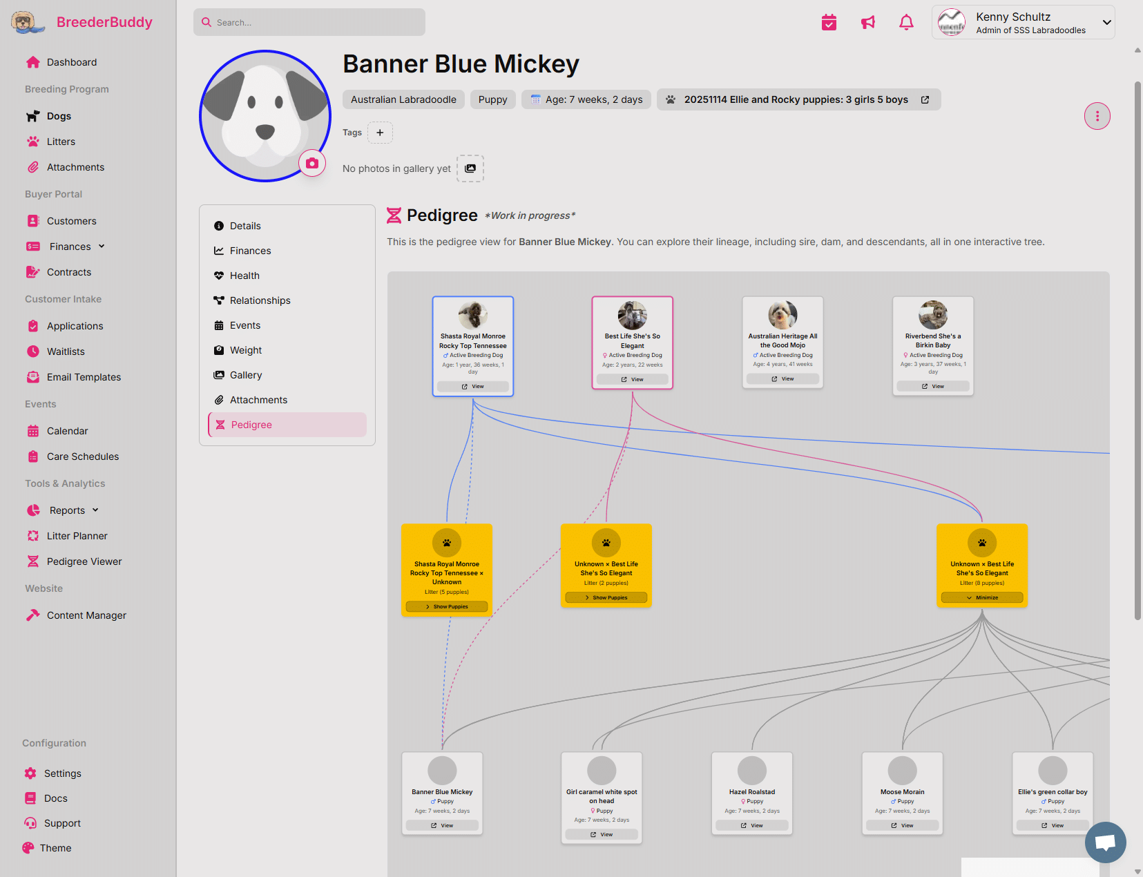 breederbuddy dog breeding app