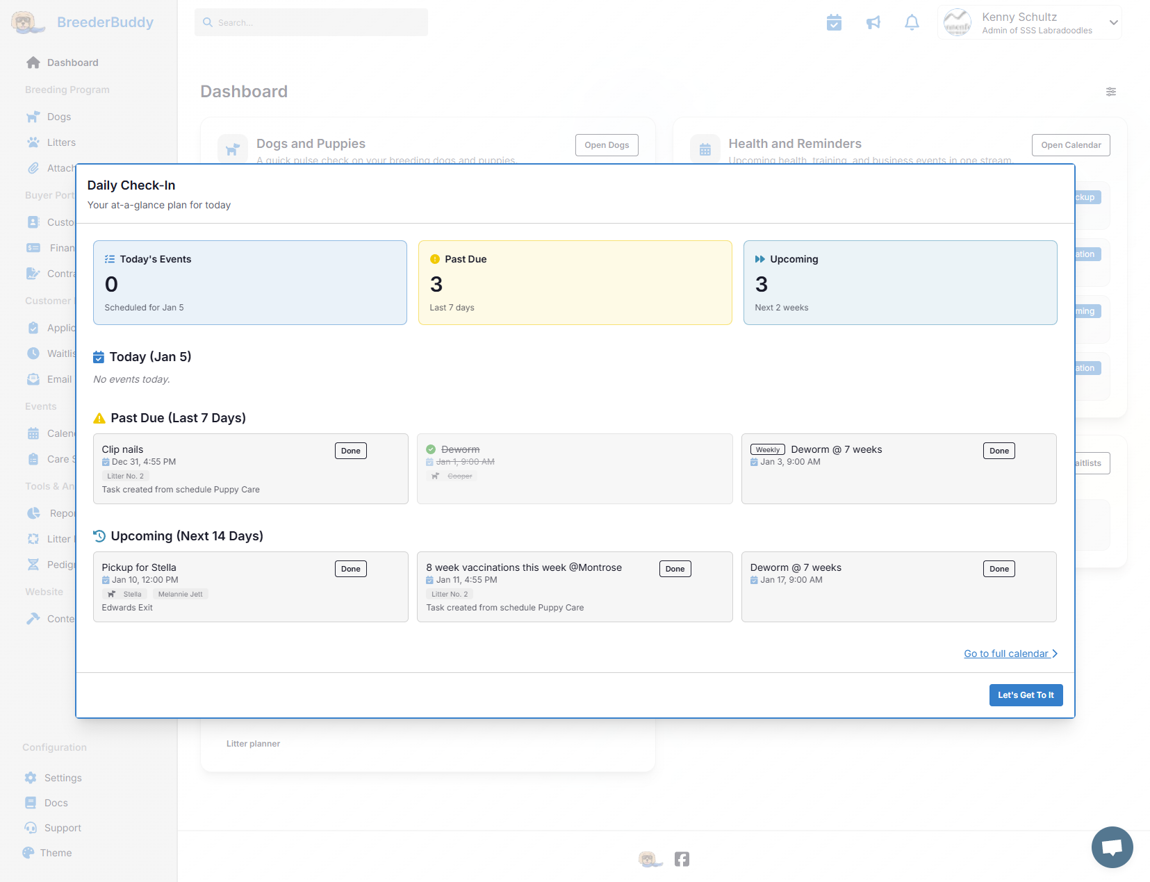 breederbuddy dog breeding app