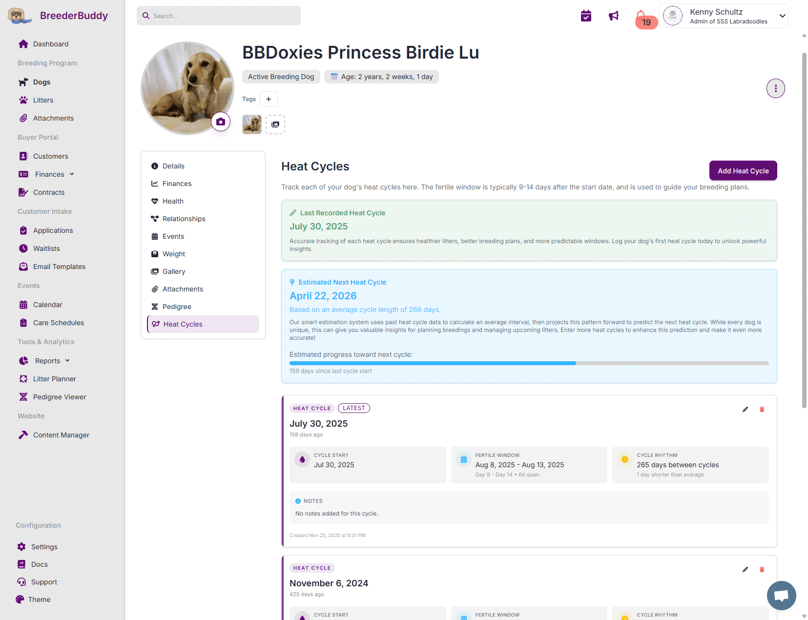 breederbuddy dog breeding app